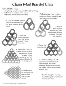 Chain mail class instruction sheet