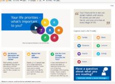 MyMerrill (client site) portal page for Life Priorities articles. I redesigned and coded the overall layout, 3 article snapshots, and right rail sections. MyMerrill LP portal